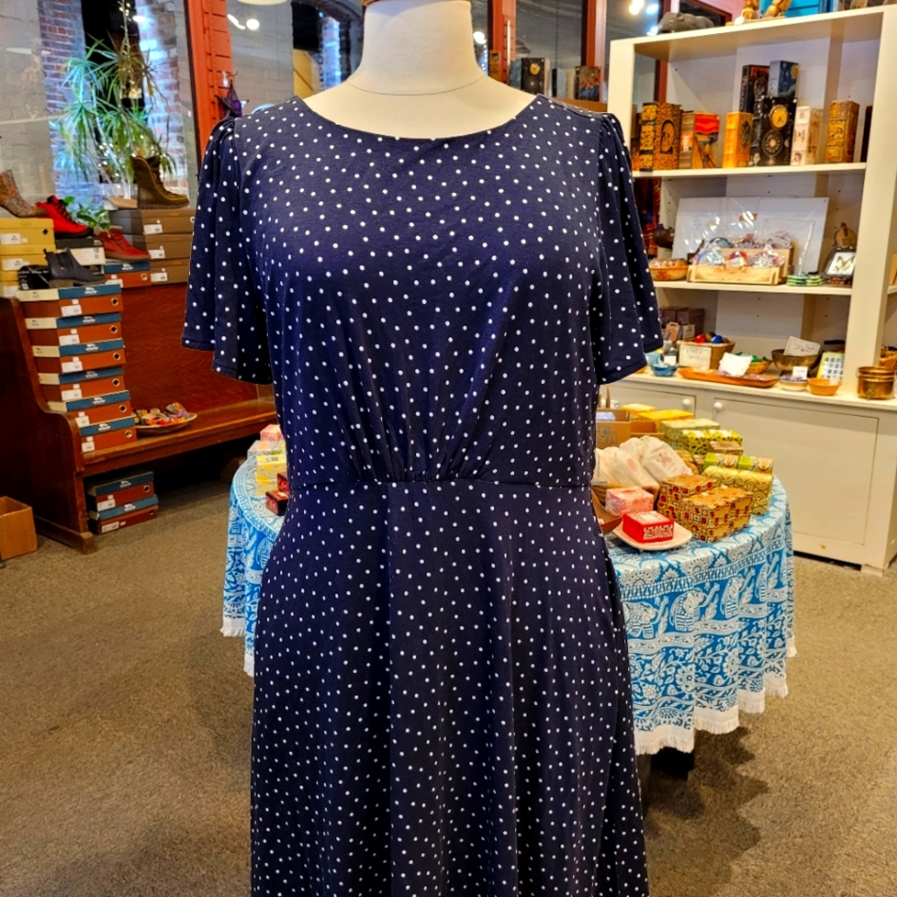 LOFT dress navy 12